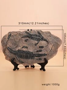 Dinosaur Fossil Display Ornament - Light Grey - View 4