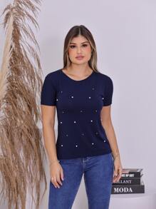 Women T-Shirts - Màu xanh hải quân - Xem 1