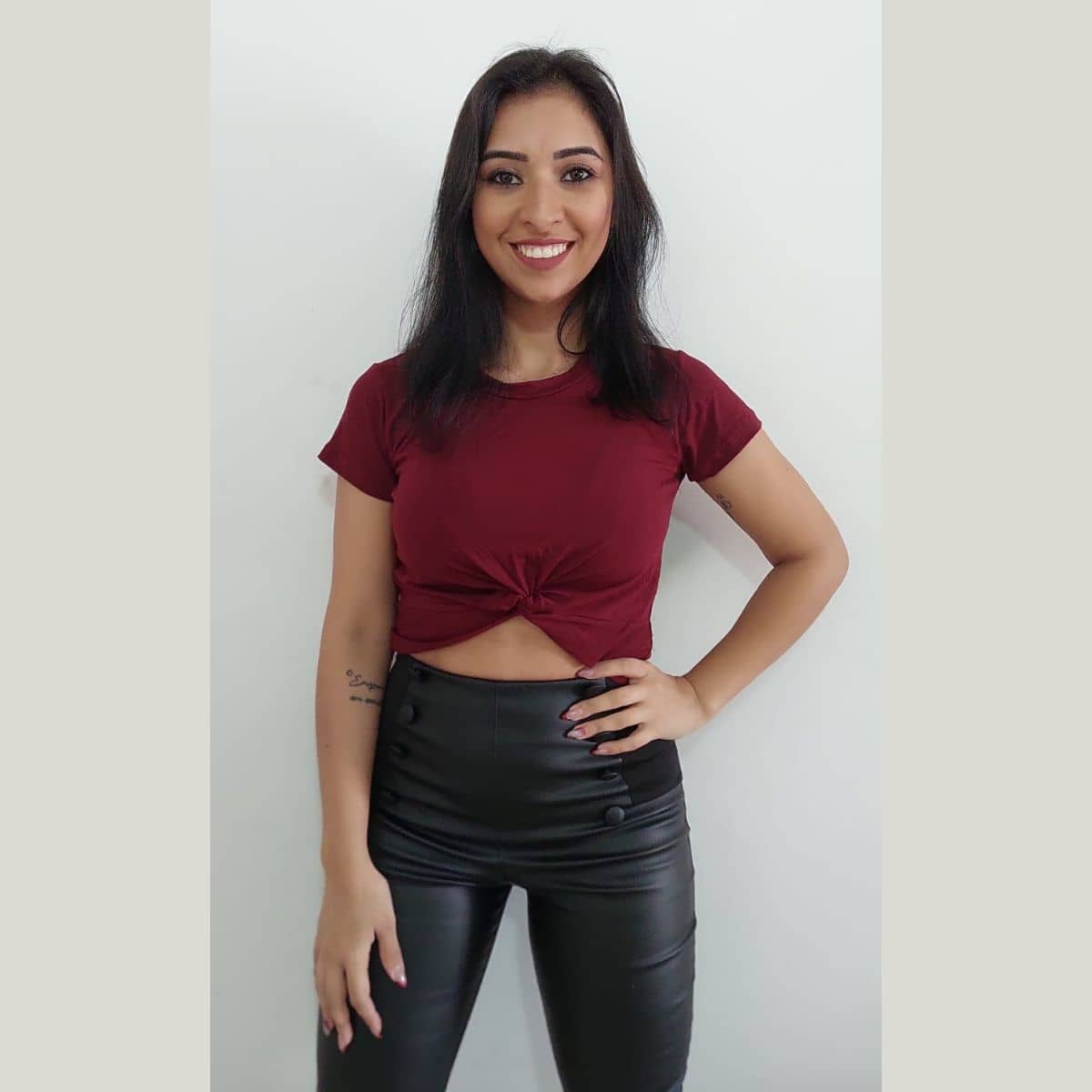 Women Tops - Màu Đỏ Sâu - Xem 1