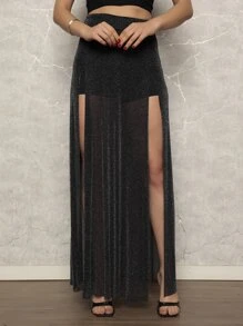 Women Skirts - الأسود - مشاهدة 3