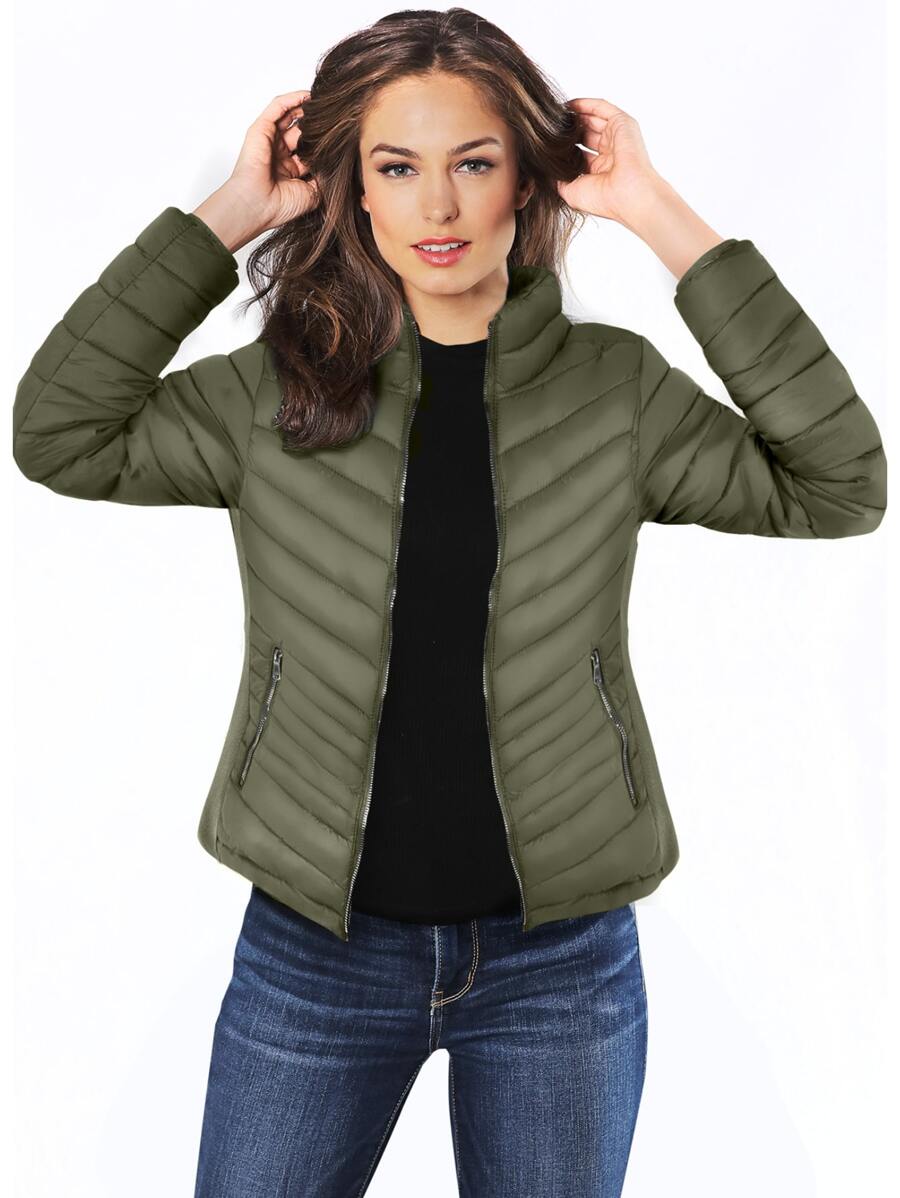 Chamarra Abrigo para Dama - Verde Oliva - Ver 1