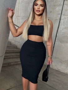 Women Two-piece Outfits - 黑色 - 查看 3