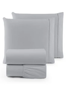 Sheet Sets with Pillowcases - Xám - Xem 2