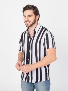 Men Shirts - Đen và trắng - Xem 3