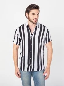 Men Shirts - Đen và trắng - Xem 1