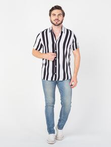 Men Shirts - Đen và trắng - Xem 5