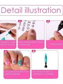 Deny Toys Set Decoración  De Uñas Para Niñas Con Secador De Uñas - Albaricoque - Ver 6