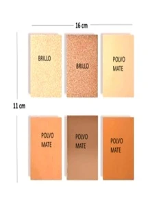 Paleta de contorno en polvo para rostro acabado mate y 2 iluminadores - Soft Tan - Ver 2