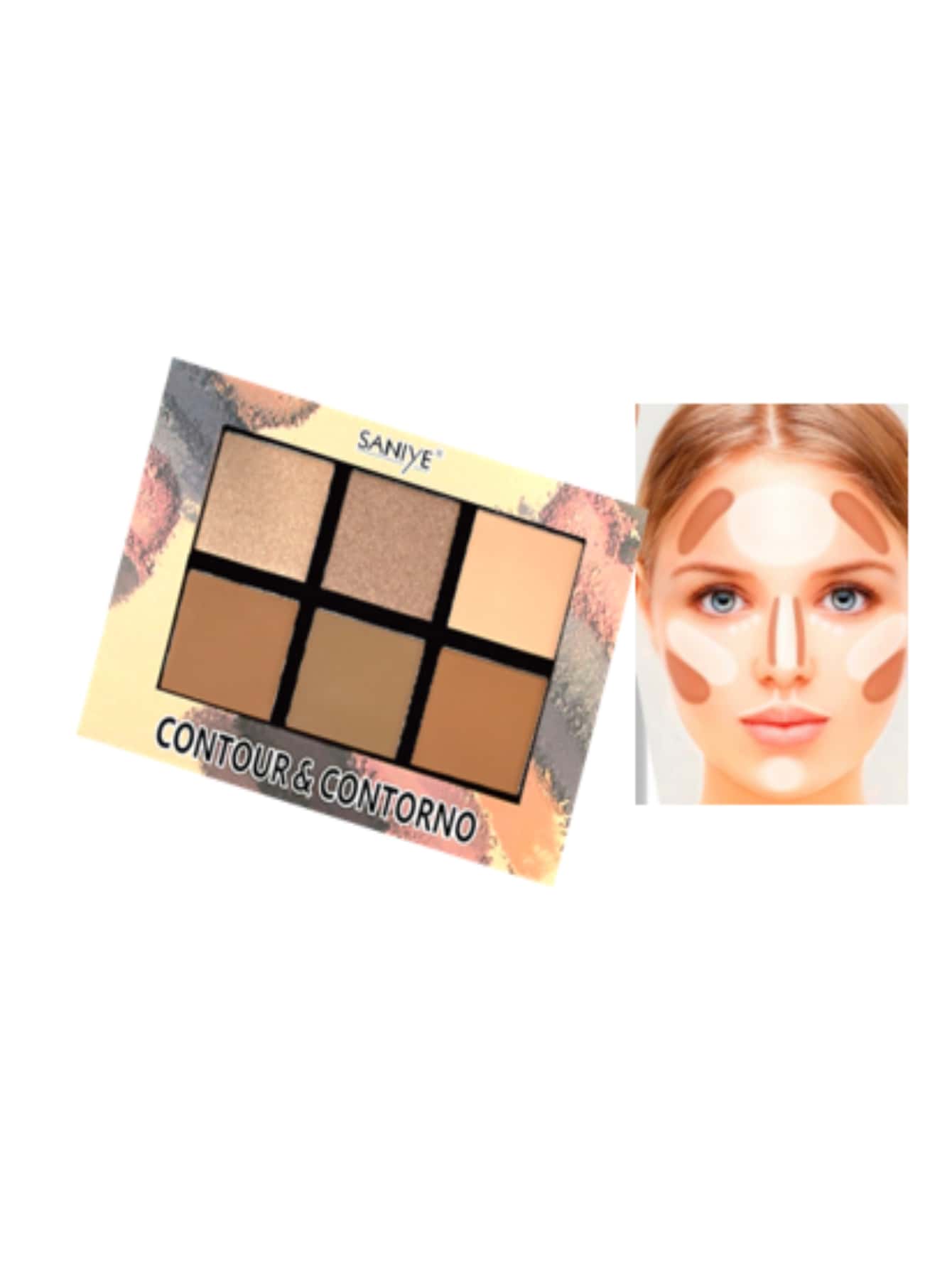 Paleta de contorno en polvo para rostro acabado mate y 2 iluminadores - Soft Tan - Ver 1