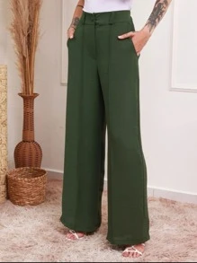 Women Pants - xanh quân đội - Xem 4