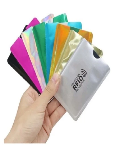 kit 5 Porta Cartão com Proteção de Aproximação Contactless RFID NFC