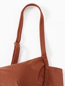 New Arrival Women's Sexy & Fashionable Separate Bikini With Underwire Gathering Cups - Brown - View 4