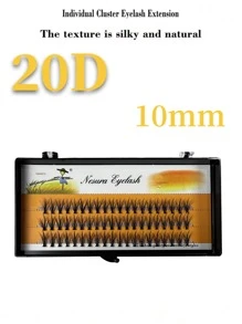 DIY Eyelash Extensions 60 Clusters 10mm Manga Lashes Volume Individual Eyelashes Extensions Lash Clusters DIY At Home - Black - View 1
