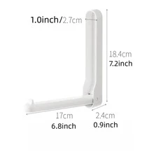 Clothes Hanger Storage Artifact Balcony Foldable Perforated Home Sorting Rack Space Clothes Hanging and Clamping Shelves - Multicolor - View 7