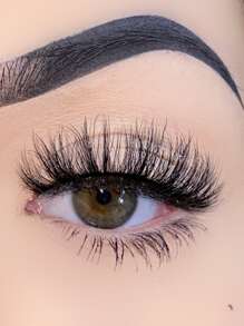 1 Cặp/gói Lông Mi Giả Lông Mi Chồn Kiểu Mắt Mèo Dài 15mm 8D Dải Lông Mi Giả Foxy Eye Lifting Look Mở Rộng Dải Lông Mi Đầy Đủ Để Kéo Dài Và Làm Dày Góc Ngoài Mắt Của Bạn Để Trang Điểm Làm Đẹp - màu đen - Xem 1