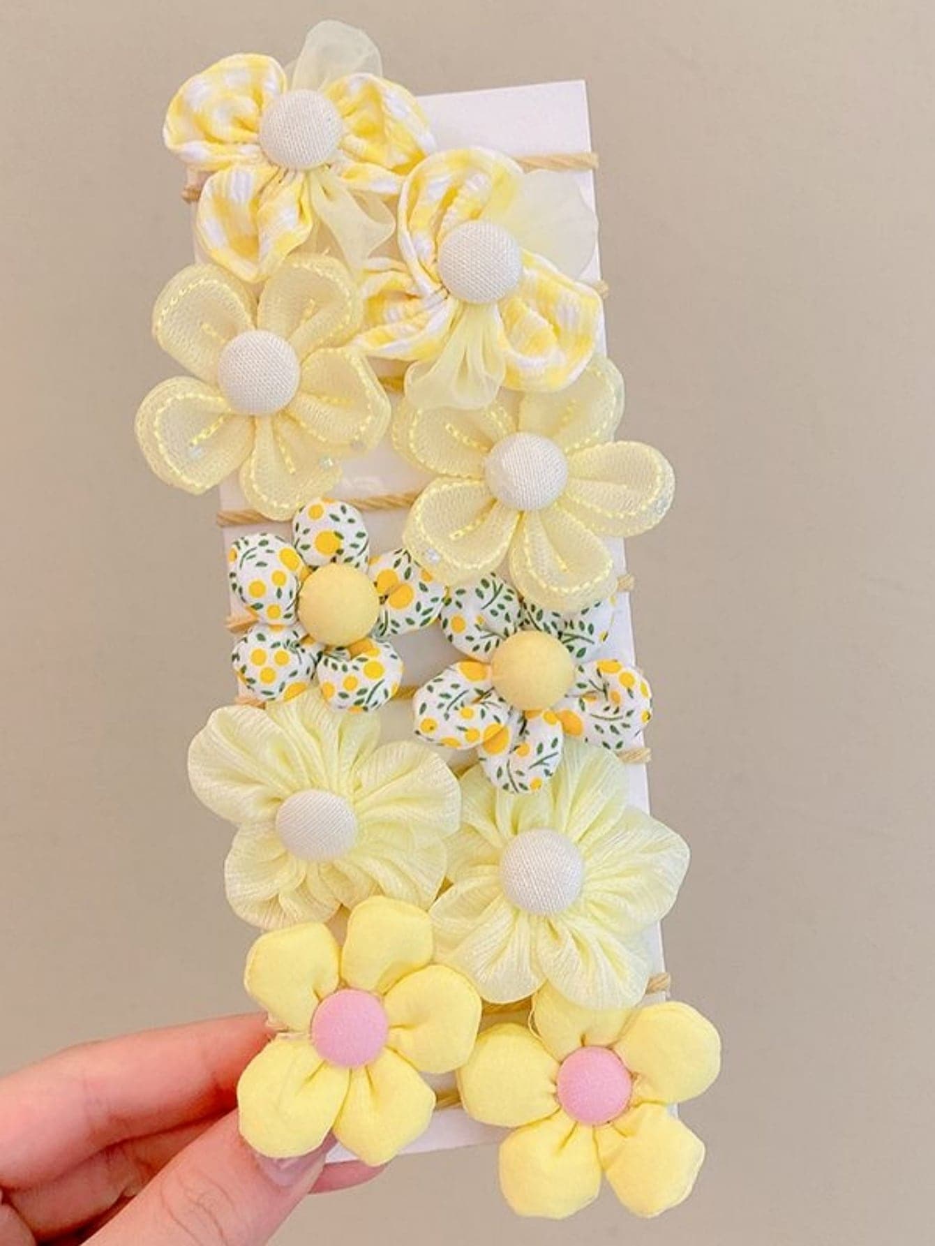 10入組孩子們的清新香調花頭繩 - 彩色 - 查看 1