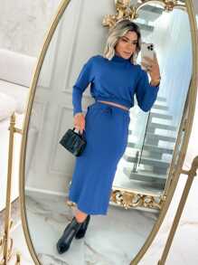 Women Two-piece Outfits - 藍色 - 查看 1