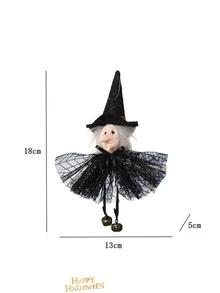 1pc Halloween Decoration Pendant Pumpkin, Ghost, Witch, Black Cat Hanging Ornament - Multicolor - View 6