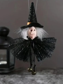 1pc Halloween Decoration Pendant Pumpkin, Ghost, Witch, Black Cat Hanging Ornament - Multicolor - View 4