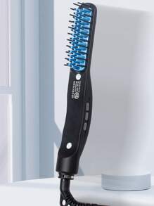 鬍鬚梳適合男士,數顯加熱拉直刷,快加熱防燙傷梳子,拉直你的頭髮和鬍鬚 - 黑色 - 查看 1