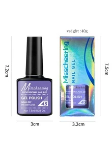 Misscheering 1 瓶 7.5 毫升純色紫外線凝膠指甲油,持久凝膠指甲油適合日常或旅行使用浸泡凝膠指甲藝術 Diy 美甲適合家庭沙龍 - 卡其色 - 查看 5