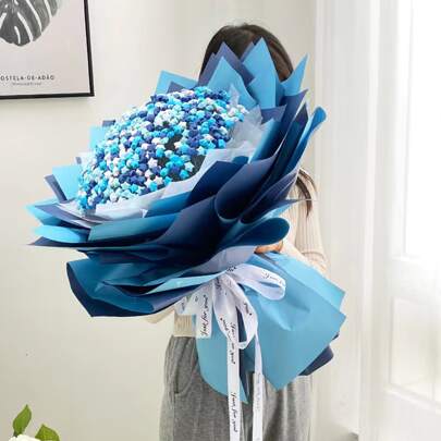 10pcs Festive Flower Gift Wrapping Dual Color Elegant Paper