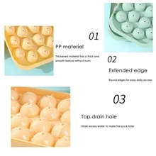 Refrigerator Ice Cube Tray/ice Ball Mold, Mini Round Ice Cube Mold With Lid - Green - View 3