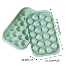 Refrigerator Ice Cube Tray/ice Ball Mold, Mini Round Ice Cube Mold With Lid - Green - View 5