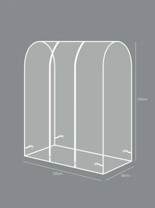 1pc Clear Clothing Cover - Clear - View 3