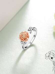 S925純銀誕生花環適合女士12月誕生石環首飾類禮物