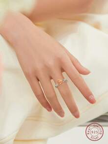 S925純銀誕生花環適合女士12月誕生石環首飾類禮物