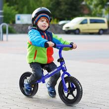 HoneyJoy Kids Balance Bike No Pedal Training Bicycle w/Adjustable Handlebar & Seat - Blue - View 2