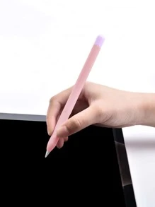 1個矽膠彩色馬卡龍筆帽套,可容納兩支筆 - 粉色 - 查看 4