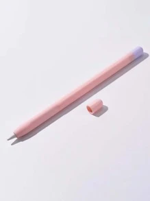 1個矽膠彩色馬卡龍筆帽套,可容納兩支筆 - 粉色 - 查看 1