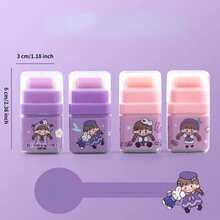 2pcs Berry Cake Shaped Cartoon Roller Erasers For Students' Stationery - Multicolor - View 8