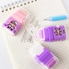 2pcs Berry Cake Shaped Cartoon Roller Erasers For Students' Stationery - Multicolor - View 4