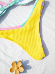 Bikinx 撞色滾邊三角杯比基尼泳裝 - 彩色 - 查看 4