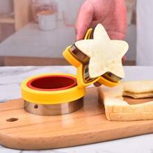 1pc Stainless Steel Cartoon Sandwich Mold Bread Sealer Cutter For Making Sandwiches - Multicolor - View 3