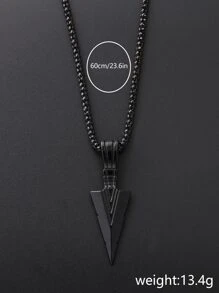 1pc Minimalist Zinc Alloy Triangle Shape Men's Necklace