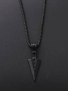 1pc Minimalist Zinc Alloy Triangle Shape Men's Necklace