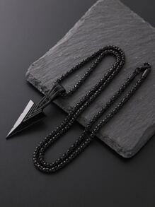 1pc Minimalist Zinc Alloy Triangle Shape Men's Necklace