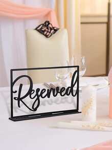 1pc Acrylic Wedding Table Sign Reserved Place Cards For Wedding Reception - Black - View 2