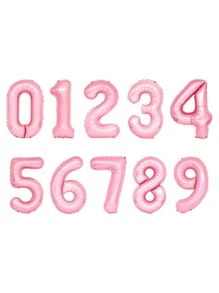 32-Inch American-Style Aluminum Film Number Balloon For Birthday Party Decoration, Christmas - Pink - View 2