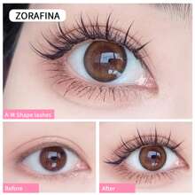 Type A Grafted False Eyelashes, Segmented Natural Cluster Lashes, 10-15mm Length, Suitable For Beginners, 3 Pairs Per Box