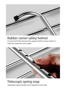 1 pieza Tendedero retráctil de acero inoxidable, tendedero de acero inoxidable minimalista para el hogar, accesorios de baño, herramientas de baño