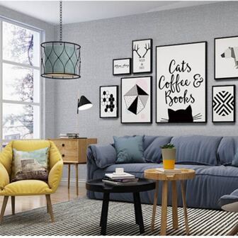 1 Rulle PVC Material    Snygg Och Modern Lampa Gul Färg Tapet , För Vardagsrum , Sovrum , Nordisk stil , Vertikal Ränder , Ren Och Varm Vägg Bakgrund , Vägg Reparation Och Längd Frivillig