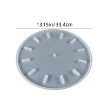 DIY 水晶胶树脂模具大号圆形时钟托盘装饰珠宝硅胶模具 - 白色 - 查看 4