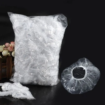 50pcs/Set Extra Large Disposable Plastic Transparent Oil Cap Hair Removal,Face Hair Removal,Hair Trimmer,Hair Trimmer,Barber Supplies,Haircut , Bag,Organizer,Storage,Hair Clips,Hair Accessories