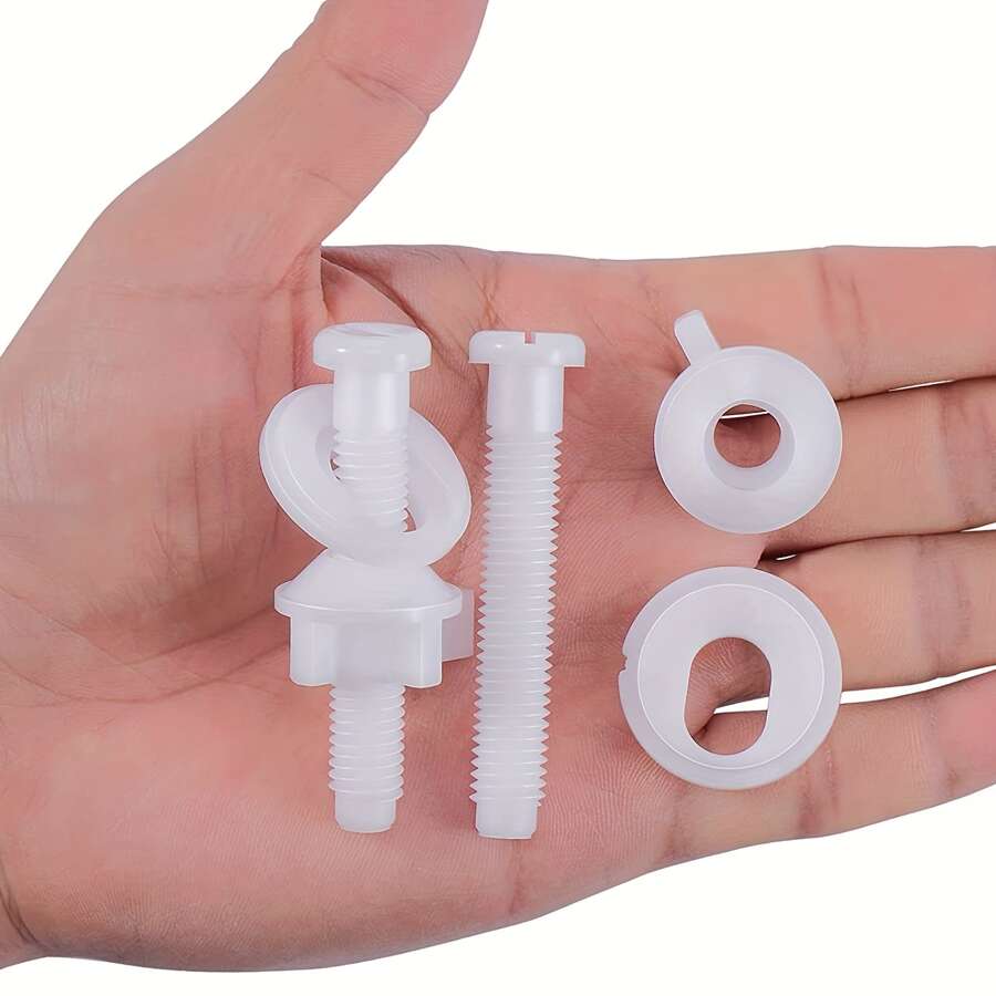 2pcs Toilet Seat Screws Replacement Plastic Toilet Seat Hinge Bolt