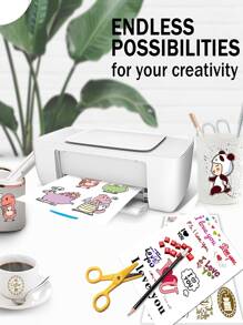 Có thể in Vinyl Hình dán Giấy Đối với Máy in - Mờ Trắng - 20 Tự dính - Không thấm nước Đề can Giấy - Lá thư Kích thước - trắng - Xem 5